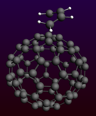 s-cis-butadiene与C78的Diels-Alder反应的最优过渡态